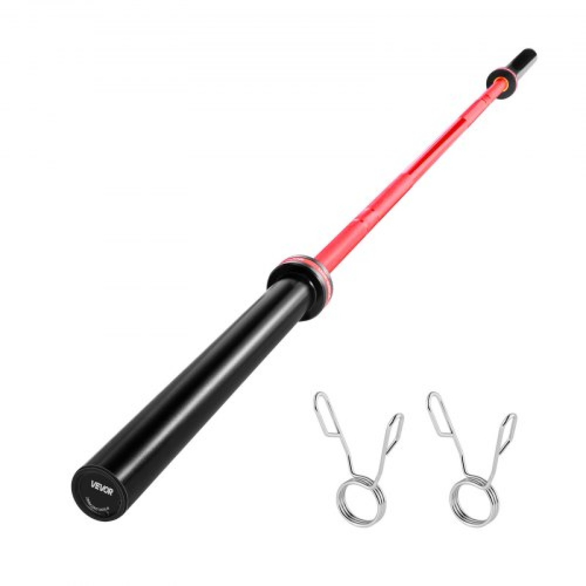 VEVOR Barbell Bar 220cm, Εφαρμόστε πλάκες βάρους 2 ιντσών, Barbell Bar με κοντή λαβή για προπόνηση δύναμης, Άρση βαρών, Squat, Deadlift, Πρέσα πάγκου, Curl, Overhead Press, Χωρητικότητα 1000lbs/453kg