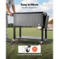 VEVOR 75,7L Rolling Ice Chest, χωρητικότητα έως 50 μπουκάλια / 110 κουτάκια, φορητό αίθριο Party Bar Drink Cooler Cart με κάτω ράφι & αναδιπλούμενα πλαϊνά ράφια, πισίνα ποτών με περιστρεφόμενους τροχούς και ανοιχτήρι μπουκαλιών