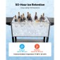 VEVOR 75,7L Rolling Ice Chest, χωρητικότητα έως 50 μπουκάλια / 110 κουτάκια, φορητό αίθριο Party Bar Drink Cooler Cart με κάτω ράφι & αναδιπλούμενα πλαϊνά ράφια, πισίνα ποτών με περιστρεφόμενους τροχούς και ανοιχτήρι μπουκαλιών