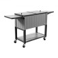 VEVOR 75,7L Rolling Ice Chest, χωρητικότητα έως 50 μπουκάλια / 110 κουτάκια, φορητό αίθριο Party Bar Drink Cooler Cart με κάτω ράφι & αναδιπλούμενα πλαϊνά ράφια, πισίνα ποτών με περιστρεφόμενους τροχούς και ανοιχτήρι μπουκαλιών