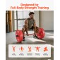 VEVOR Barbell Bar 120cm, Εφαρμογή πλάκες βάρους 2 ιντσών, Barbell Bar με κοντή λαβή για προπόνηση δύναμης, Άρση βαρών, Squat, Deadlift, πρέσα πάγκου, μπούκλα, πρέσα οροφής, χωρητικότητα 550lbs/226kg