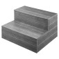 VEVOR Hot Tub Step, 2-Step Spa Εξωτερικές σκάλες, Heavy Duty 635 mm πλάτος HIPS Πάνω από το έδαφος/Φουσκωτή σκάλα πισίνας με χωρητικότητα 272,2 kg, πολλαπλών χρήσεων για βεράντα, βεράντα, κατάστρωμα, κατασκηνώσεις, γκρι γραφίτη