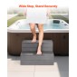 VEVOR Hot Tub Step, 2-Step Spa Εξωτερικές σκάλες, Heavy Duty 635 mm πλάτος HIPS Πάνω από το έδαφος/Φουσκωτή σκάλα πισίνας με χωρητικότητα 272,2 kg, πολλαπλών χρήσεων για βεράντα, βεράντα, κατάστρωμα, κατασκηνώσεις, γκρι γραφίτη