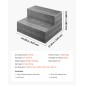 VEVOR Hot Tub Step, 2-Step Spa Εξωτερικές σκάλες, Heavy Duty 635 mm πλάτος HIPS Πάνω από το έδαφος/Φουσκωτή σκάλα πισίνας με χωρητικότητα 272,2 kg, πολλαπλών χρήσεων για βεράντα, βεράντα, κατάστρωμα, κατασκηνώσεις, γκρι γραφίτη