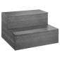 VEVOR Hot Tub Step, 2-Step Spa Εξωτερικές σκάλες, Heavy Duty 635 mm πλάτος HIPS Πάνω από το έδαφος/Φουσκωτή σκάλα πισίνας με χωρητικότητα 272,2 kg, πολλαπλών χρήσεων για βεράντα, βεράντα, κατάστρωμα, κατασκηνώσεις, γκρι γραφίτη