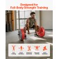 Barbell Bar VEVOR 4FT, ταιριάζει σε πλάκες βάρους 2 ιντσών, επιχρωμιωμένη μπάρα μπάρα με γωνιακή λαβή για προπόνηση δύναμης, Άρση βαρών, Squat, Deadlift, πρέσα πάγκου, μπούκλα, πρέσα οροφής, χωρητικότητα 500lbs