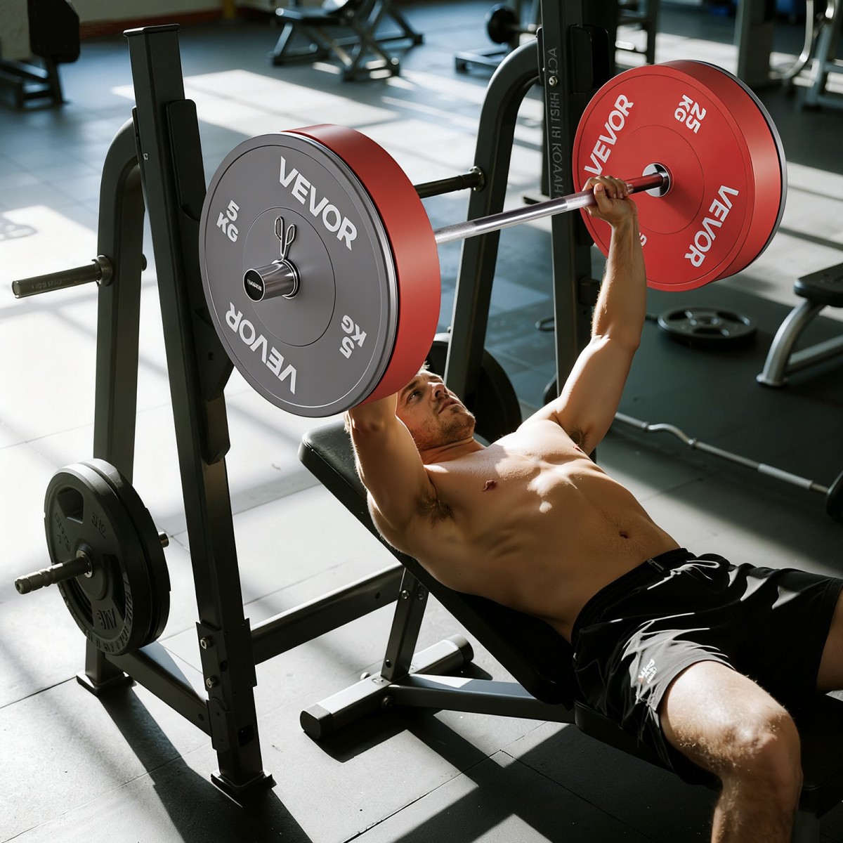 Barbell Bar VEVOR 4FT, ταιριάζει σε πλάκες βάρους 2 ιντσών, επιχρωμιωμένη μπάρα μπάρα με γωνιακή λαβή για προπόνηση δύναμης, Άρση βαρών, Squat, Deadlift, πρέσα πάγκου, μπούκλα, πρέσα οροφής, χωρητικότητα 500lbs