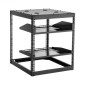 VEVOR 12U Open Frame Network Rack, 585 mm Βάθος, Επίτοιχος ή Επιδαπέδιος Server Rack, Heavy Duty 4 Post, με αεριζόμενα ράφια & εξοπλισμό στερέωσης, χωράει όλο τον εξοπλισμό πληροφορικής δικτύωσης AV Gear