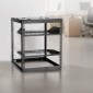 VEVOR 12U Open Frame Network Rack, 585 mm Βάθος, Επίτοιχος ή Επιδαπέδιος Server Rack, Heavy Duty 4 Post, με αεριζόμενα ράφια & εξοπλισμό στερέωσης, χωράει όλο τον εξοπλισμό πληροφορικής δικτύωσης AV Gear