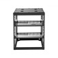 VEVOR 12U Open Frame Network Rack, 585 mm Βάθος, Επίτοιχος ή Επιδαπέδιος Server Rack, Heavy Duty 4 Post, με αεριζόμενα ράφια & εξοπλισμό στερέωσης, χωράει όλο τον εξοπλισμό πληροφορικής δικτύωσης AV Gear