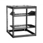 VEVOR 12U Open Frame Network Rack, 585 mm Βάθος, Επίτοιχος ή Επιδαπέδιος Server Rack, Heavy Duty 4 Post, με αεριζόμενα ράφια & εξοπλισμό στερέωσης, χωράει όλο τον εξοπλισμό πληροφορικής δικτύωσης AV Gear