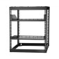VEVOR 12U Open Frame Network Rack, 585 mm Βάθος, Επίτοιχος ή Επιδαπέδιος Server Rack, Heavy Duty 4 Post, με αεριζόμενα ράφια & εξοπλισμό στερέωσης, χωράει όλο τον εξοπλισμό πληροφορικής δικτύωσης AV Gear