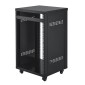 Rack VEVOR 16U AV, μέγιστη χωρητικότητα 90,7 kg, Rack στούντιο ηχογράφησης για το σπίτι με τροχούς που κλειδώνουν, ντουλάπι διακομιστή ανοιχτού πλαισίου, ειδική σχεδίαση εξαερισμού, για τοποθέτηση ήχου βίντεο μουσικής και εξοπλισμού πληροφορικής