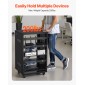 Rack VEVOR 16U AV, μέγιστη χωρητικότητα 90,7 kg, Rack στούντιο ηχογράφησης για το σπίτι με τροχούς που κλειδώνουν, ντουλάπι διακομιστή ανοιχτού πλαισίου, ειδική σχεδίαση εξαερισμού, για τοποθέτηση ήχου βίντεο μουσικής και εξοπλισμού πληροφορικής