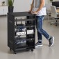 Rack VEVOR 16U AV, μέγιστη χωρητικότητα 90,7 kg, Rack στούντιο ηχογράφησης για το σπίτι με τροχούς που κλειδώνουν, ντουλάπι διακομιστή ανοιχτού πλαισίου, ειδική σχεδίαση εξαερισμού, για τοποθέτηση ήχου βίντεο μουσικής και εξοπλισμού πληροφορικής