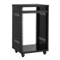Rack VEVOR 16U AV, μέγιστη χωρητικότητα 90,7 kg, Rack στούντιο ηχογράφησης για το σπίτι με τροχούς που κλειδώνουν, ντουλάπι διακομιστή ανοιχτού πλαισίου, ειδική σχεδίαση εξαερισμού, για τοποθέτηση ήχου βίντεο μουσικής και εξοπλισμού πληροφορικής