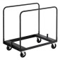 VEVOR Drywall Cart Dolly, Χωρητικότητα 816 kg, Καρότσι φορτηγού από ατσάλινο πάνελ με περιστρεφόμενους τροχούς 12,5 mm, Dolly γυψοσανίδας ξυλείας με ιμάντα δεσίματος & 3 πλαϊνές κουπαστές για εργοστάσιο, αποθήκη, γκαράζ, μαύρο
