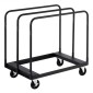 VEVOR Drywall Cart Dolly, Χωρητικότητα 816 kg, Καρότσι φορτηγού από ατσάλινο πάνελ με περιστρεφόμενους τροχούς 12,5 mm, Dolly γυψοσανίδας ξυλείας με ιμάντα δεσίματος & 3 πλαϊνές κουπαστές για εργοστάσιο, αποθήκη, γκαράζ, μαύρο