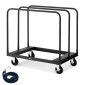 VEVOR Drywall Cart Dolly, Χωρητικότητα 816 kg, Καρότσι φορτηγού από ατσάλινο πάνελ με περιστρεφόμενους τροχούς 12,5 mm, Dolly γυψοσανίδας ξυλείας με ιμάντα δεσίματος & 3 πλαϊνές κουπαστές για εργοστάσιο, αποθήκη, γκαράζ, μαύρο