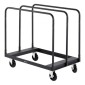 VEVOR Drywall Cart Dolly, Χωρητικότητα 816 kg, Καρότσι φορτηγού από ατσάλινο πάνελ με περιστρεφόμενους τροχούς 12,5 mm, Dolly γυψοσανίδας ξυλείας με ιμάντα δεσίματος & 3 πλαϊνές κουπαστές για εργοστάσιο, αποθήκη, γκαράζ, μαύρο