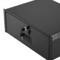 Συρτάρι βάσης VEVOR 4U Rack, 22,68 kg μέγιστο φέρον φορτίο, θήκη ντουλαπιού διακομιστή με δυνατότητα κλειδώματος, συρόμενο συρτάρι με κλείδωμα και τρύπες διαχείρισης καλωδίων, για εξοπλισμό δικτύου διακομιστή AV Rack ή περίβλημα ντουλαπιού