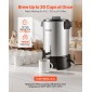 VEVOR Commercial Coffee Urn, 30 φλιτζάνια 4,5L δοσομετρητής ζεστών ροφημάτων με βρύση χωρίς σταγόνες, 1190W γρήγορης παρασκευής καφέ, Αυτόματος έλεγχος θερμοκρασίας, για κέτερινγκ, πάρτι, εκκλησία και εστιατόριο