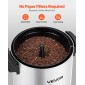 VEVOR Commercial Coffee Urn, 30 φλιτζάνια 4,5L δοσομετρητής ζεστών ροφημάτων με βρύση χωρίς σταγόνες, 1190W γρήγορης παρασκευής καφέ, Αυτόματος έλεγχος θερμοκρασίας, για κέτερινγκ, πάρτι, εκκλησία και εστιατόριο