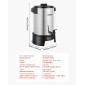 VEVOR Commercial Coffee Urn, 30 φλιτζάνια 4,5L δοσομετρητής ζεστών ροφημάτων με βρύση χωρίς σταγόνες, 1190W γρήγορης παρασκευής καφέ, Αυτόματος έλεγχος θερμοκρασίας, για κέτερινγκ, πάρτι, εκκλησία και εστιατόριο