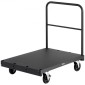 VEVOR Drywall Cart Dolly, χωρητικότητα 816 kg, 2-σε-1 καροτσάκι φορτηγού από ατσάλι με περιστρεφόμενους τροχούς 12,5 mm, φορτηγό πλατφόρμας 91,4 x 61 cm με 3 πλαϊνές κουπαστές για εργοστάσιο, αποθήκη, γκαράζ, μαύρο