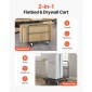 VEVOR Drywall Cart Dolly, χωρητικότητα 816 kg, 2-σε-1 καροτσάκι φορτηγού από ατσάλι με περιστρεφόμενους τροχούς 12,5 mm, φορτηγό πλατφόρμας 91,4 x 61 cm με 3 πλαϊνές κουπαστές για εργοστάσιο, αποθήκη, γκαράζ, μαύρο