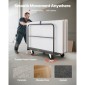 VEVOR Drywall Cart Dolly, χωρητικότητα 816 kg, 2-σε-1 καροτσάκι φορτηγού από ατσάλι με περιστρεφόμενους τροχούς 12,5 mm, φορτηγό πλατφόρμας 91,4 x 61 cm με 3 πλαϊνές κουπαστές για εργοστάσιο, αποθήκη, γκαράζ, μαύρο