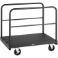 VEVOR Drywall Cart Dolly, χωρητικότητα 816 kg, 2-σε-1 καροτσάκι φορτηγού από ατσάλι με περιστρεφόμενους τροχούς 12,5 mm, φορτηγό πλατφόρμας 91,4 x 61 cm με 3 πλαϊνές κουπαστές για εργοστάσιο, αποθήκη, γκαράζ, μαύρο