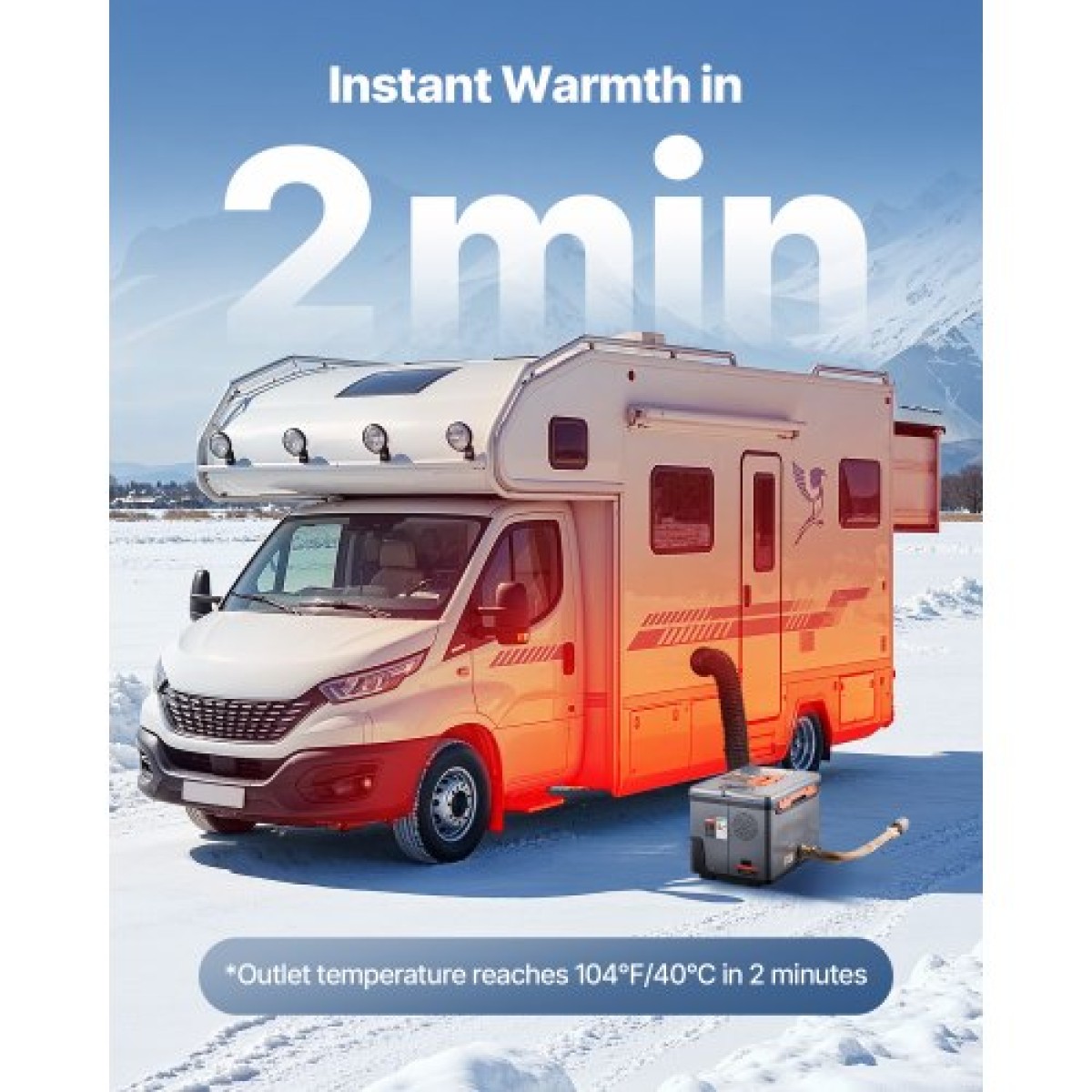 VEVOR Diesel Heater, 5-8KW DC 12V/24V, All in One Φορητός αερόθερμος ντίζελ με έλεγχο Bluetooth APP, τηλεχειριστήριο και οθόνη LCD, δεξαμενή καυσίμου 5 L για φορτηγά, φορτηγά, RV, τροχόσπιτα και γκαράζ