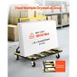 VEVOR Drywall Cart Dolly, χωρητικότητα φορτίου 816 kg, Dolly από ατσάλινο πάνελ με 4 περιστρεφόμενους τροχούς & επεκτεινόμενο κατάστρωμα, καρότσι φορτηγού με πτυσσόμενο πάνελ με ιμάντα πρόσδεσης για χειρισμό κόντρα πλακέ, γυψοσανίδα, γυαλί