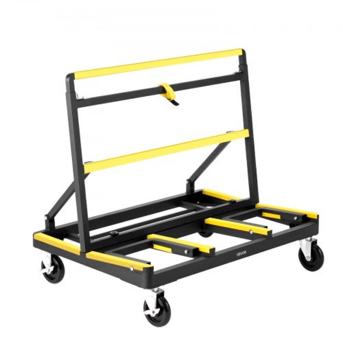 VEVOR Drywall Cart Dolly, χωρητικότητα φορτίου 816 kg, Dolly από ατσάλινο πάνελ με 4 περιστρεφόμενους τροχούς & επεκτεινόμενο κατάστρωμα, καρότσι φορτηγού με πτυσσόμενο πάνελ με ιμάντα πρόσδεσης για χειρισμό κόντρα πλακέ, γυψοσανίδα, γυαλί