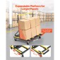 VEVOR Drywall Cart Dolly, χωρητικότητα φορτίου 816 kg, Dolly από ατσάλινο πάνελ με 4 περιστρεφόμενους τροχούς & επεκτεινόμενο κατάστρωμα, καρότσι φορτηγού με πτυσσόμενο πάνελ με ιμάντα πρόσδεσης για χειρισμό κόντρα πλακέ, γυψοσανίδα, γυαλί