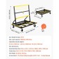 VEVOR Drywall Cart Dolly, χωρητικότητα φορτίου 816 kg, Dolly από ατσάλινο πάνελ με 4 περιστρεφόμενους τροχούς & επεκτεινόμενο κατάστρωμα, καρότσι φορτηγού με πτυσσόμενο πάνελ με ιμάντα πρόσδεσης για χειρισμό κόντρα πλακέ, γυψοσανίδα, γυαλί