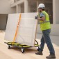 VEVOR Drywall Cart Dolly, χωρητικότητα φορτίου 816 kg, Dolly από ατσάλινο πάνελ με 4 περιστρεφόμενους τροχούς & επεκτεινόμενο κατάστρωμα, καρότσι φορτηγού με πτυσσόμενο πάνελ με ιμάντα πρόσδεσης για χειρισμό κόντρα πλακέ, γυψοσανίδα, γυαλί