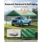 Ανταλλακτικό κουβούκλιο VEVOR, 3 x 6 m Tarp Tent Tent Garage Potable, Tarp για προστασία από την υπεριώδη ακτινοβολία και αδιάβροχο, κάλυμμα θύρας αυτοκινήτου βαρέως τύπου με μπάγκες, σκούρο πράσινο, πλαίσιο Δεν περιλαμβάνεται