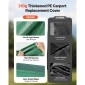 Ανταλλακτικό κουβούκλιο VEVOR, 3 x 6 m Tarp Tent Tent Garage Potable, Tarp για προστασία από την υπεριώδη ακτινοβολία και αδιάβροχο, κάλυμμα θύρας αυτοκινήτου βαρέως τύπου με μπάγκες, σκούρο πράσινο, πλαίσιο Δεν περιλαμβάνεται