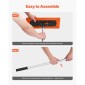 VEVOR Snow Roof Rake, 1,2m Long Reach Roof Snow Snow Scraper, 45cm Λεπίδα αφρού για χωρίς γρατσουνιές, Αντιολισθητική λαβή, Ελαφρύ εργαλείο αφαίρεσης χιονιού για καθαρισμό υπολειμμάτων από ταράτσα γκαράζ οχημάτων