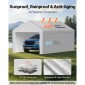 Ανταλλακτικό κουβούκλιο VEVOR, 3,6 x 6 m Tarp για πόσιμο γκαράζ με πλαϊνά τοιχώματα, ανθεκτικό στην υπεριώδη ακτινοβολία & αδιάβροχο, βαρέως τύπου τάπα για σκέπαστρο αυτοκινήτου με μπάγκες, γκρι, πλαίσιο δεν περιλαμβάνεται
