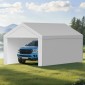 Ανταλλακτικό κουβούκλιο VEVOR, 3,6 x 6 m Tarp για πόσιμο γκαράζ με πλαϊνά τοιχώματα, ανθεκτικό στην υπεριώδη ακτινοβολία & αδιάβροχο, βαρέως τύπου τάπα για σκέπαστρο αυτοκινήτου με μπάγκες, γκρι, πλαίσιο δεν περιλαμβάνεται