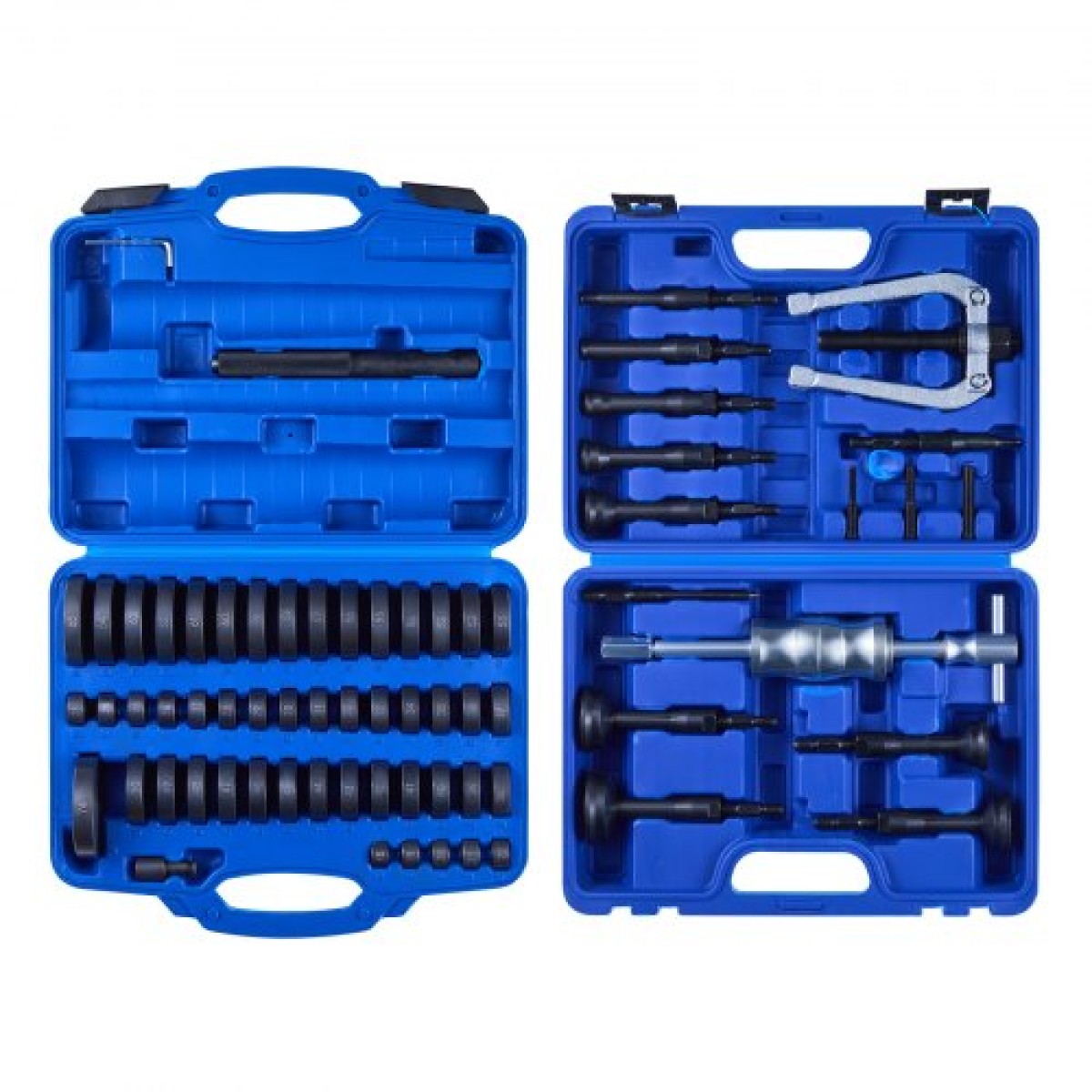 VEVOR Bearing Press Kit, 52+16 Pcs, 2 in 1 Bushing Driver Tool & Bearing Kit, Race and Seal Driver Kit με 49 κουμπώματα, 10 κολέτες, Slide Hammer, Heavy Duty Removal Set τοποθέτηση με θήκη