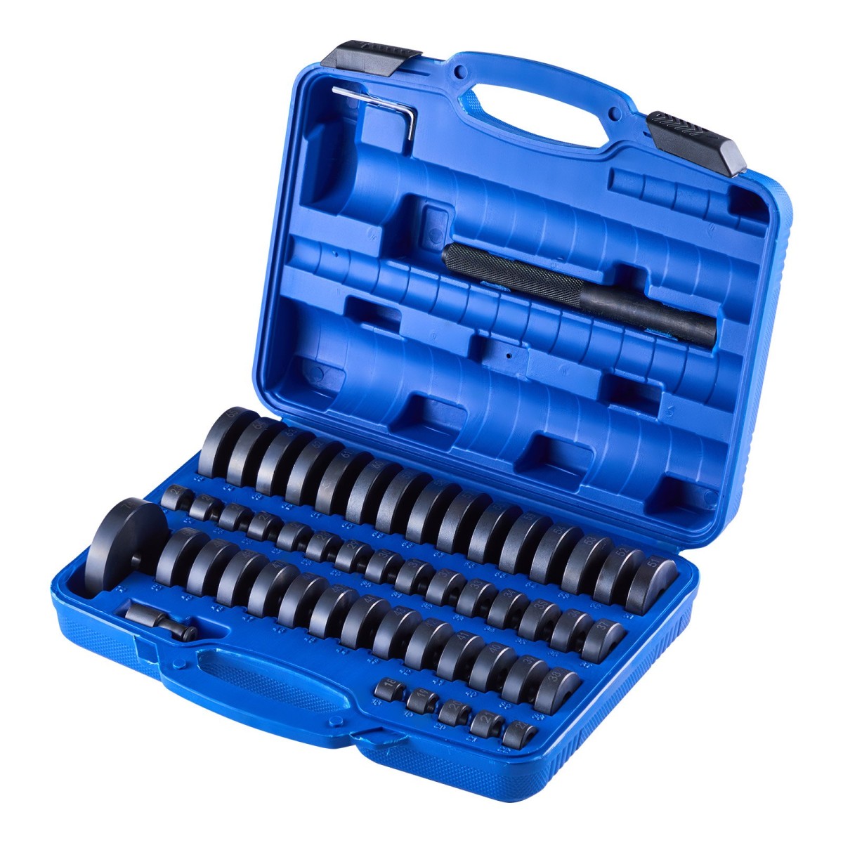 VEVOR Bearing Press Kit, 52+16 Pcs, 2 in 1 Bushing Driver Tool & Bearing Kit, Race and Seal Driver Kit με 49 κουμπώματα, 10 κολέτες, Slide Hammer, Heavy Duty Removal Set τοποθέτηση με θήκη