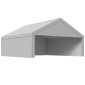 Ανταλλακτικό κουβούκλιο VEVOR Carport, 6 x 6 m Tarp για πόσιμο γκαράζ με πλάγια τοιχώματα, ανθεκτικό στην υπεριώδη ακτινοβολία & αδιάβροχο, βαρέως τύπου σκέπαστρο αυτοκινήτου με μπάγκες, γκρι, πλαίσιο δεν περιλαμβάνεται