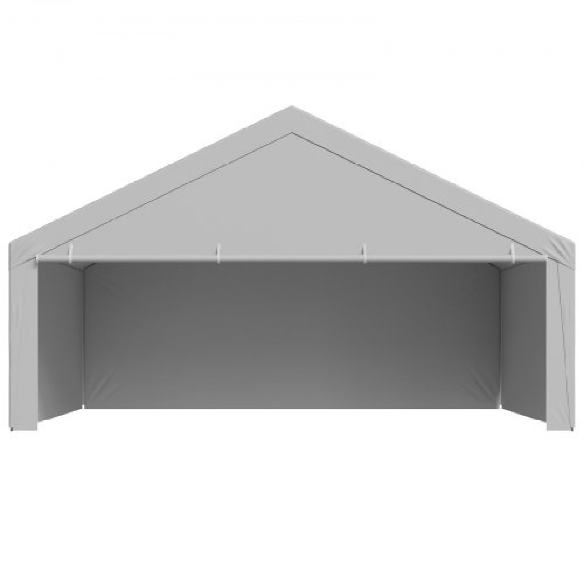 Ανταλλακτικό κουβούκλιο VEVOR Carport, 6 x 6 m Tarp για πόσιμο γκαράζ με πλάγια τοιχώματα, ανθεκτικό στην υπεριώδη ακτινοβολία & αδιάβροχο, βαρέως τύπου σκέπαστρο αυτοκινήτου με μπάγκες, γκρι, πλαίσιο δεν περιλαμβάνεται