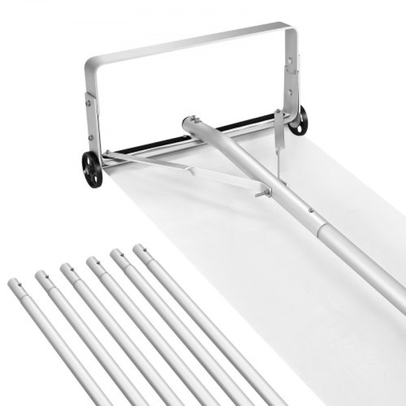 VEVOR Snow Roof Rake, 22 cm Lade Aluminium, 1,58-9,13 m Adjustable Roof Snow Scraper with Wheels & Slide, , Ελαφρύ εργαλείο αφαίρεσης χιονιού για καθαρισμό υπολειμμάτων στην ταράτσα σπιτιού