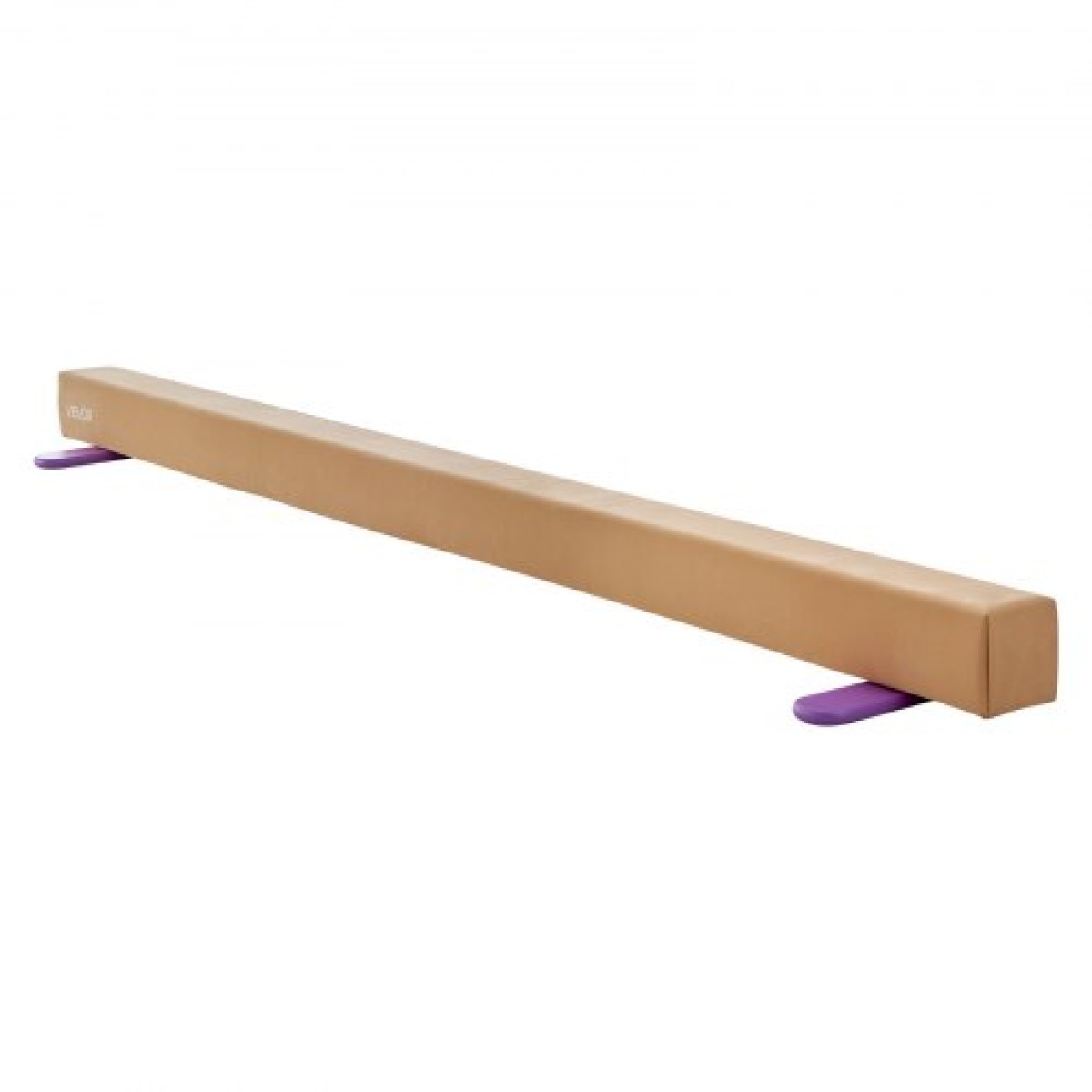 VEVOR 8FT Balance Beam για παιδιά, 158,7 KG Δοκός δαπέδου σταθερής στήριξης γυμναστικής με αντιολισθητικά ξύλινα χαλάκια, εξοπλισμός γυμναστικής με ξύλινο πυρήνα με αντιολισθητικό πάτο για το σπίτι και το γυμναστήριο, κίτρινο