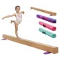 VEVOR 8FT Balance Beam για παιδιά, 158,7 KG Δοκός δαπέδου σταθερής στήριξης γυμναστικής με αντιολισθητικά ξύλινα χαλάκια, εξοπλισμός γυμναστικής με ξύλινο πυρήνα με αντιολισθητικό πάτο για το σπίτι και το γυμναστήριο, κίτρινο